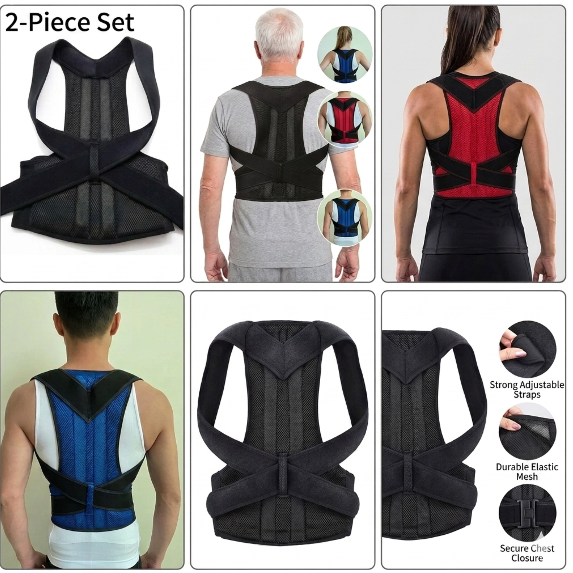 Ramveo posture corrector back brace for improving posture and reducing back pain